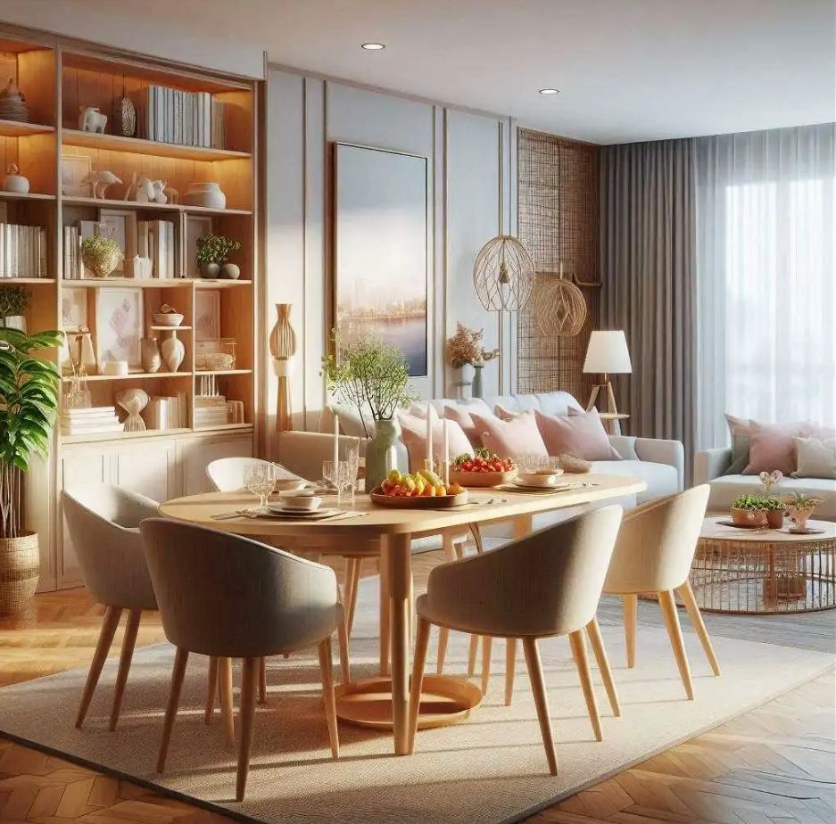 Oturma Odasında Yemek Masası : Mekanı Çok Amaçlı Yaşam Alanına Dönüştürmek