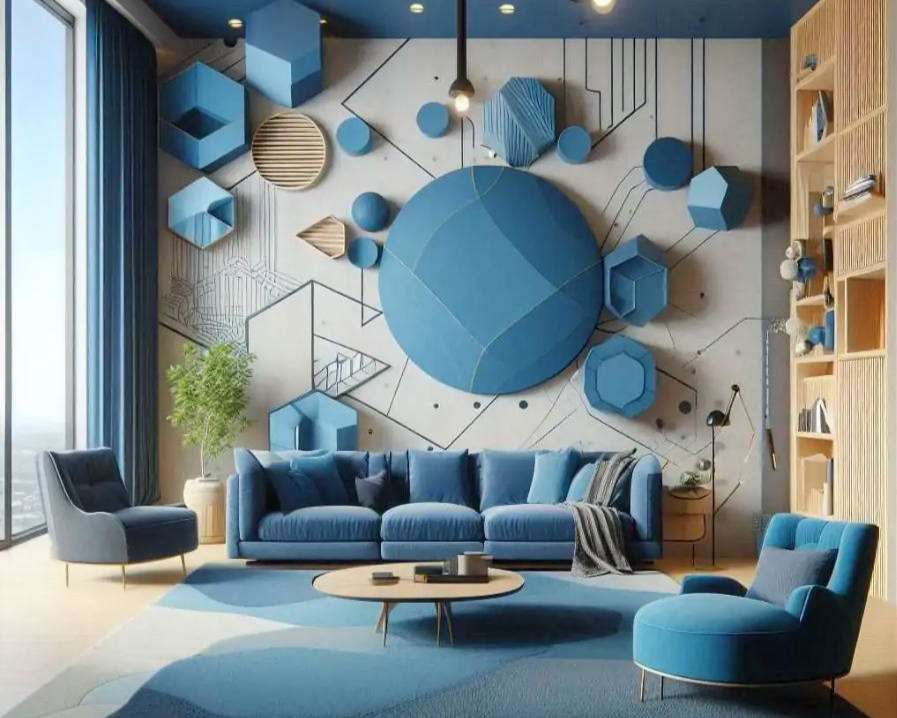 Mavi Koltuğun Zarafeti: Oturma Odasında Şıklık